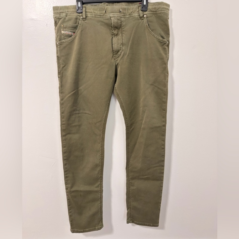 Diesel Krooley Khaki Green  Denim Sweat Pants 34-30
